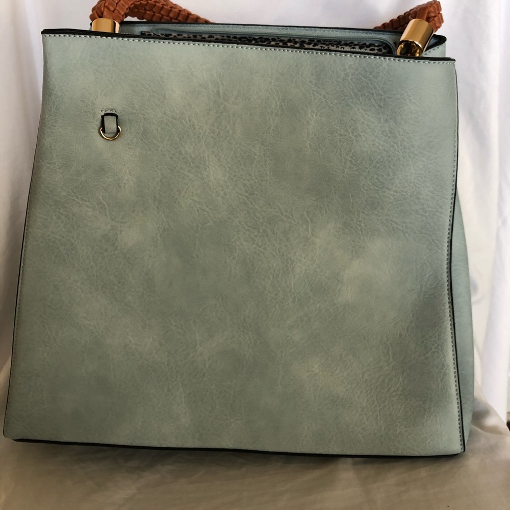 Soft leather Tote Bag w/ coin bag